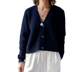 Ganni Alpaca Blend Button-Up Cardigan – Size Small (Oversized Fit)